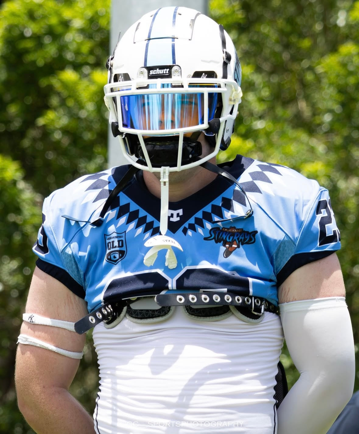 AK Element Blue Football Visor