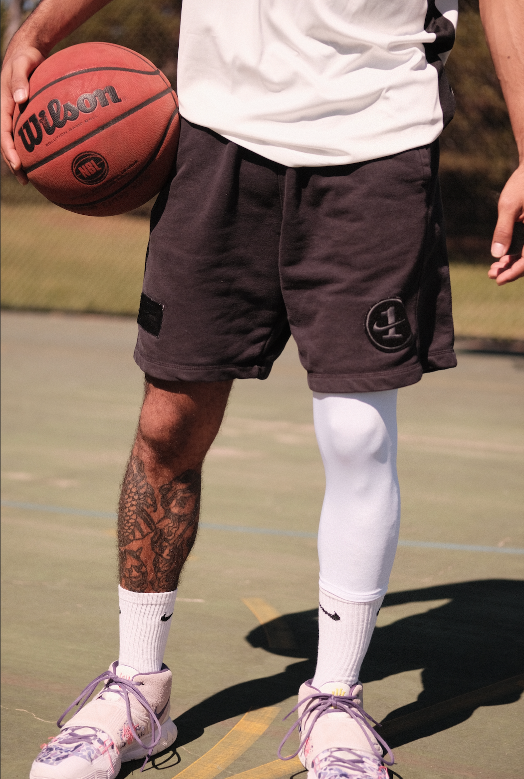 1 leg top compression pants