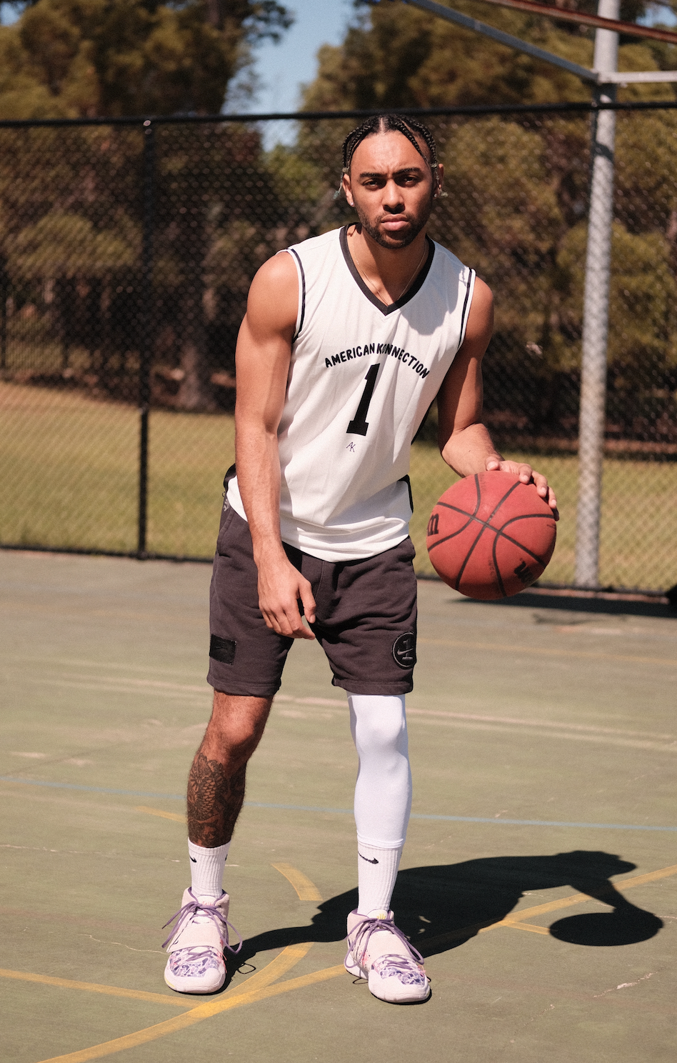 American Konnection Basketball Jersey (White)