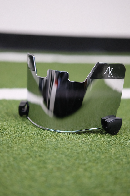 AK Chrome Silver Football Visor