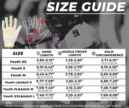 Youth Football Receiver Gloves (Black/White)