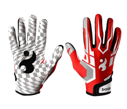 Red/White Receiver Gloves