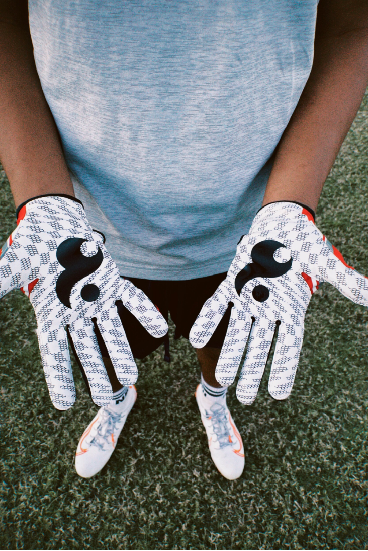 Red/White Receiver Gloves